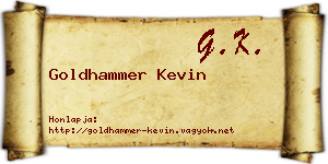 Goldhammer Kevin névjegykártya